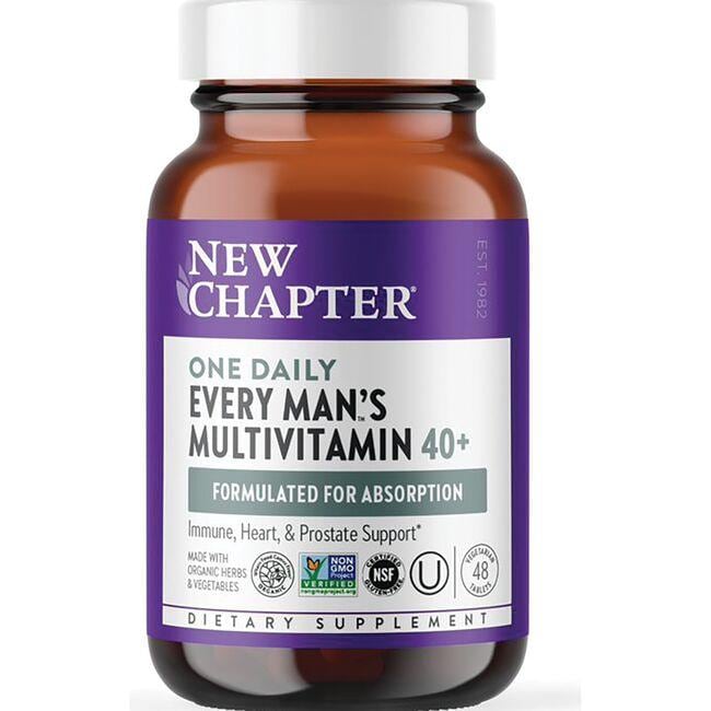 New Chapter One Daily Every Mans Mulitvitamin 40+ | 48 Veg Tabs