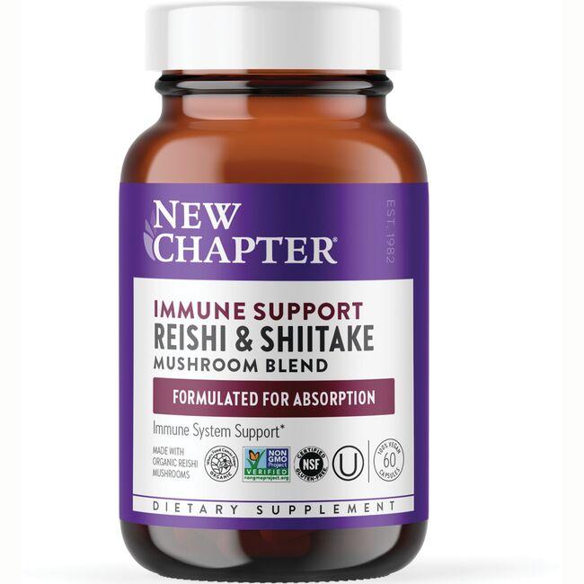 New Chapter Immune Support Reishi & Shiitake Mushroom Blend Vitamin 60 Vegan Caps
