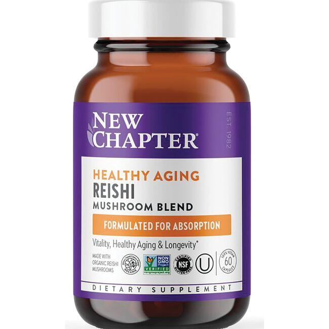 New Chapter Reishi Mushroom Blend Vitamin 1000 mg 60 Vegan Caps