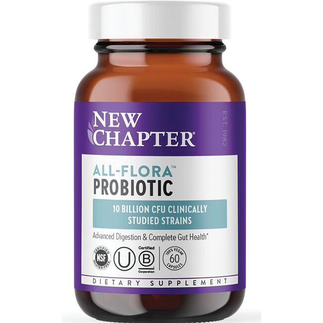 New Chapter All-Flora Probiotic Supplement Vitamin | 10 Billion CFU | 60 Vegan Caps