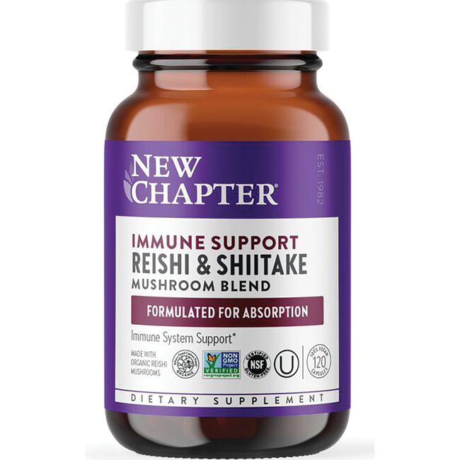 New Chapter Immune Support Reishi & Shiitake Mushroom Blend Vitamin 120 Vegan Caps
