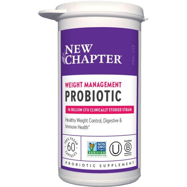 New Chapter Weight Management Probiotic Supplement Vitamin | 10 Billion CFU | 60 Vegan Caps