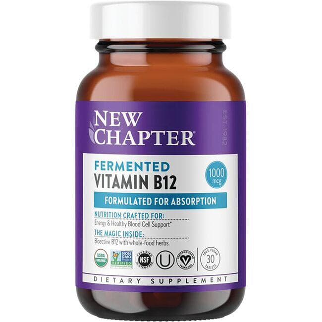 New Chapter Fermented Vitamin B12 | 1000 mcg | 30 Vegan Tabs