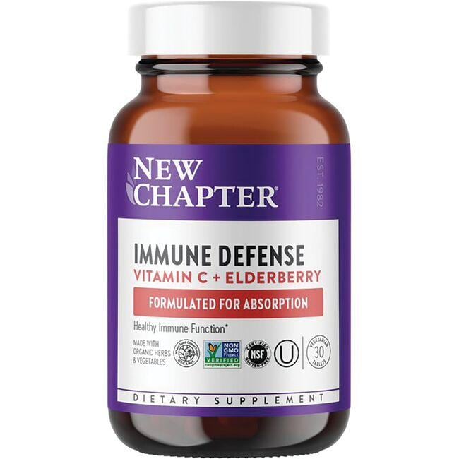 New Chapter Immune Defense Vitamin C + Elderberry 30 Tabs