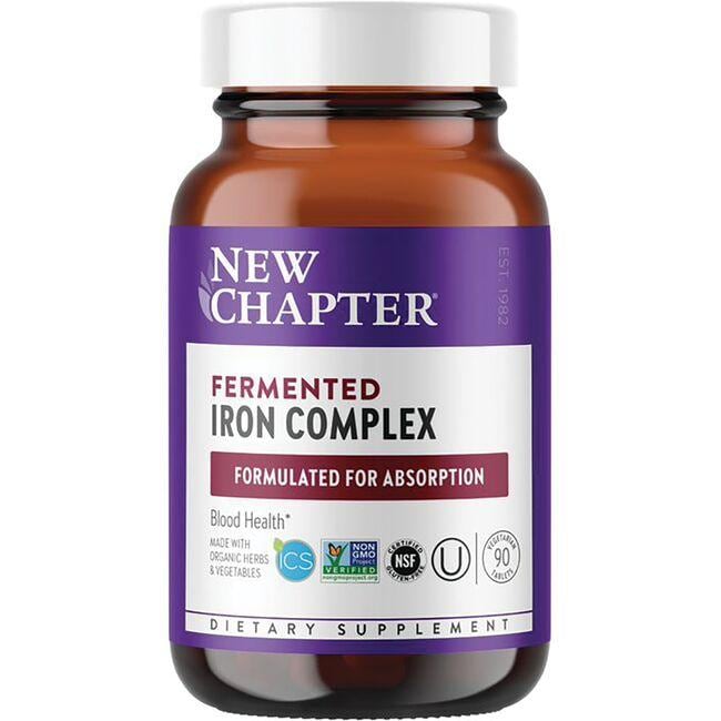 New Chapter Fermented Iron Complex Vitamin | 90 Veg Tabs