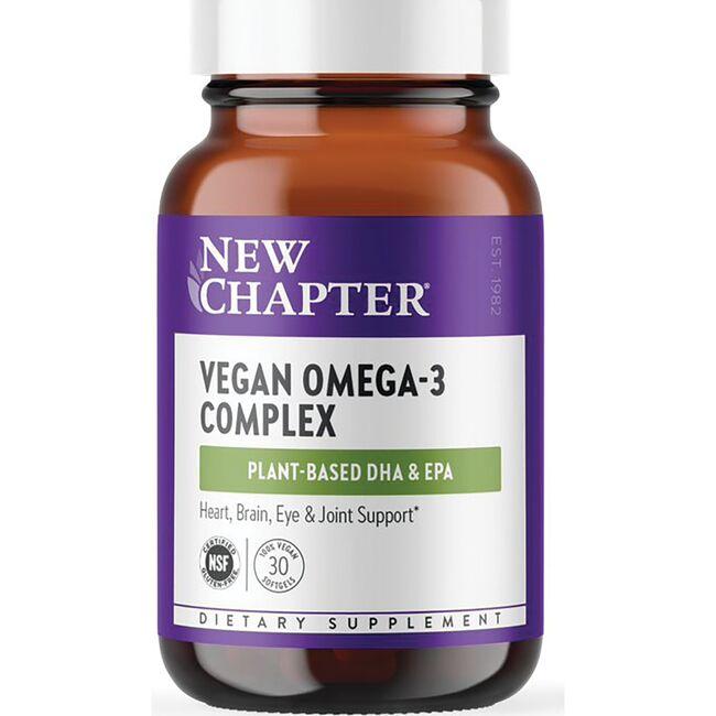 New Chapter Vegan Omega-3 Complex Supplement Vitamin | 30 Veg Soft Gels