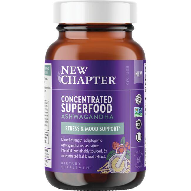 New Chapter Concentrated Superfood Ashwagandha Vitamin | 60 Vegan Caps
