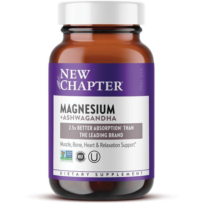 New Chapter Magnesium + Ashwagandha Vitamin | 90 Vegan Tabs