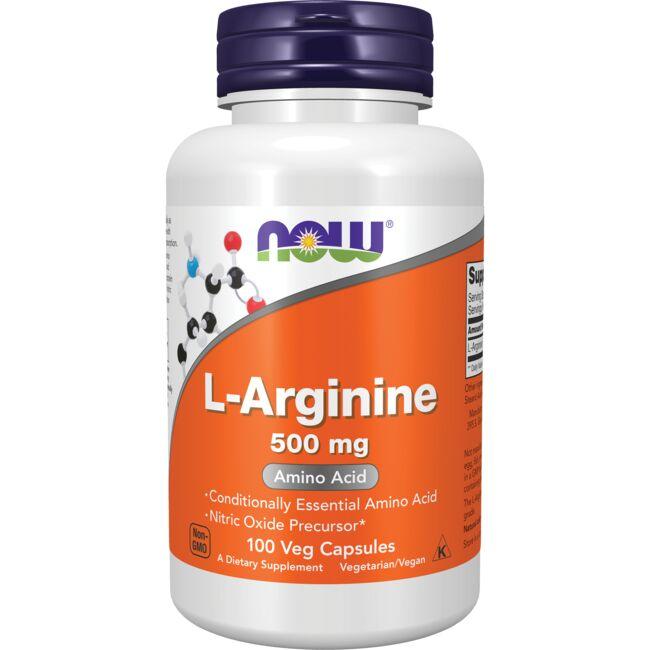 NOW Foods L-Arginine Supplement Vitamin 500 mg 100 Caps