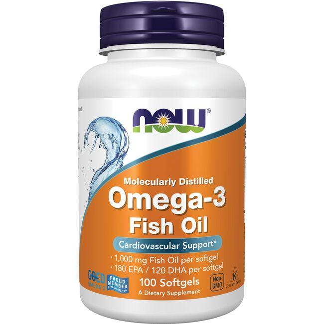 NOW Foods Omega-3 Supplement Vitamin 1000 mg 100 Soft Gels