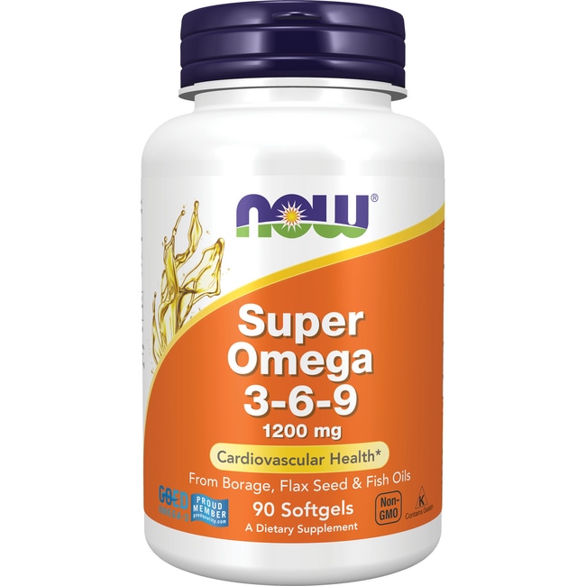 NOW Foods Super Omega 3-6-9 1200 мг 90 ст.