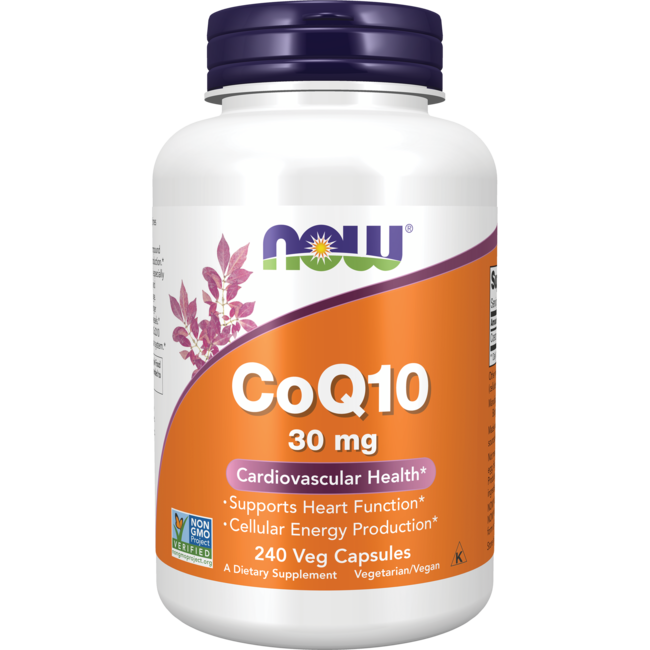 NOW Foods Coq10 30 мг 240 растительных капсул