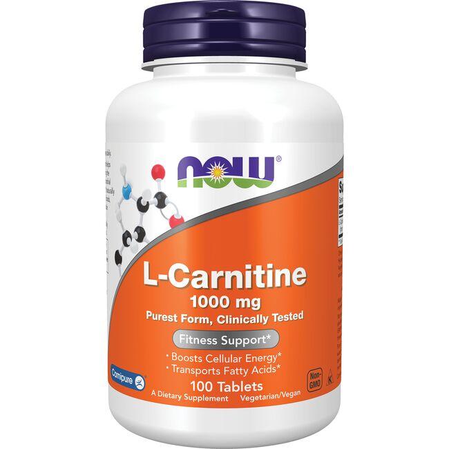 Now Foods L-Carnitine 1000mg 50 tablets non essential amino acid 