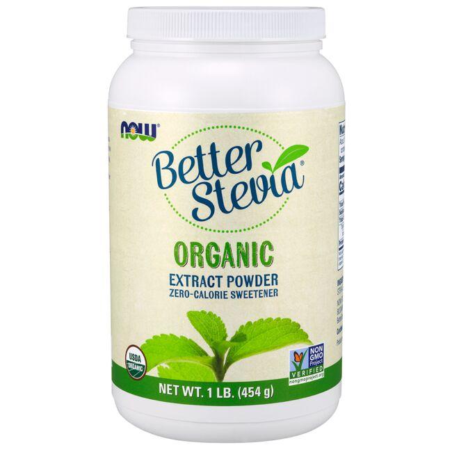NOW Foods Better Stevia Certified Organic Extract Powder | 1 lb Powder