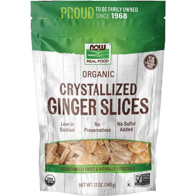 NOW Foods Organic Crystallized Ginger Slices | 12 oz Package