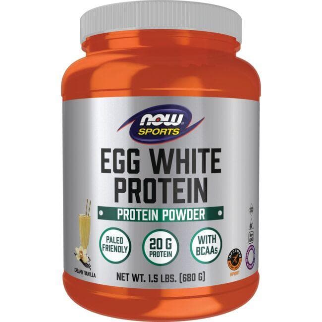 NOW Foods Egg White Protein - Creamy Vanilla Vitamin | 20 G Protein 1.5 lbs Powder