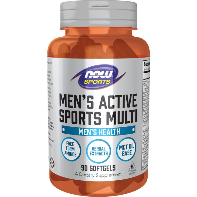NOW Foods Men-#39;s Active Sports Multi 90 Sgels