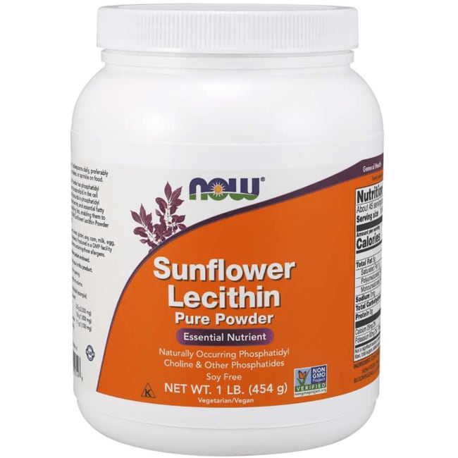 NOW Foods Sunflower Lecithin Pure Powder 1 lb Pwdr