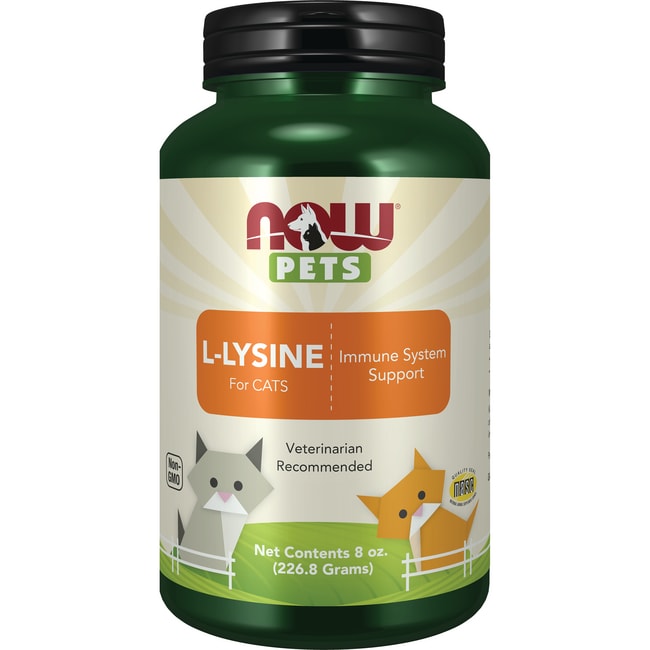 NOW Foods NOW Pets LLysine For Cats 276 mg 8 oz (226.8 g) Pwdr