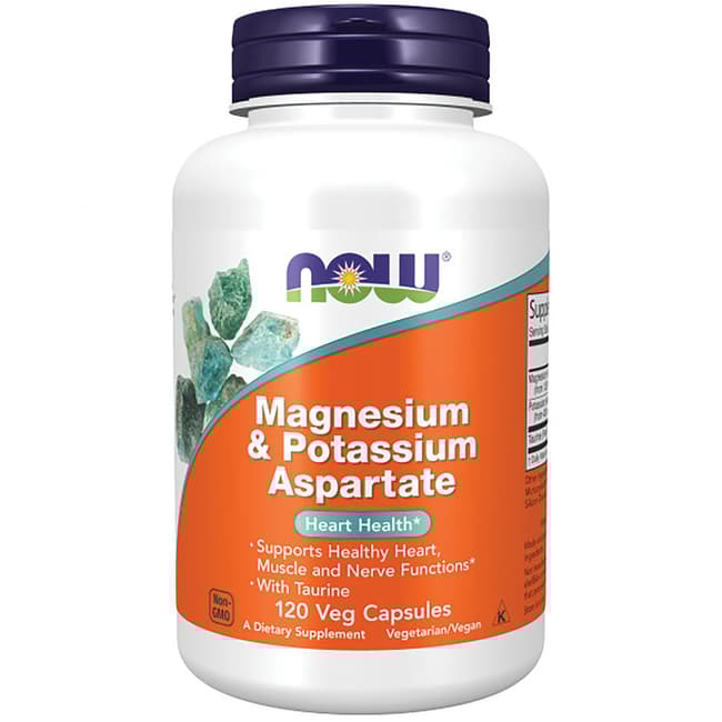 NOW Foods Magnesium & Potassium Aspartate 120 Veg Caps - Swanson Health ...