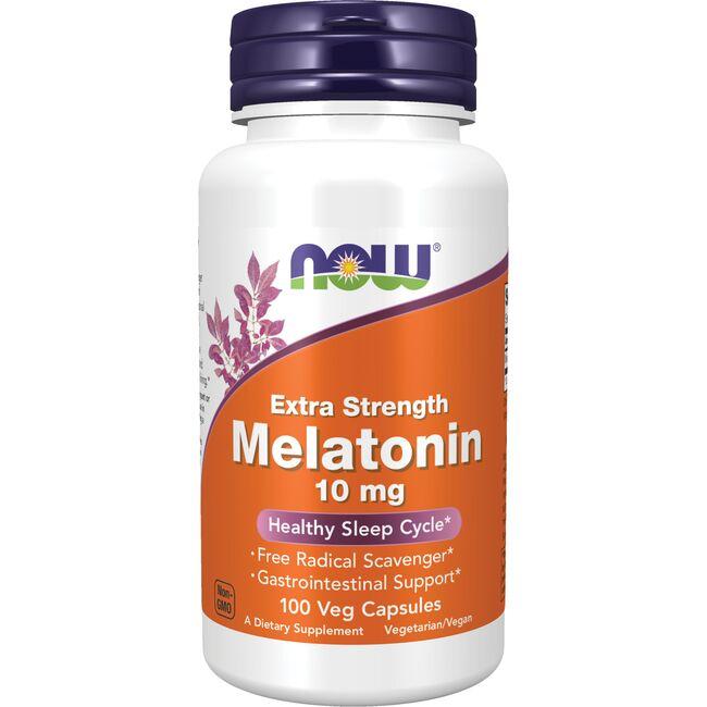 NOW Foods Extra Strength Melatonin Supplement Vitamin 10 mg 100 Veg Caps