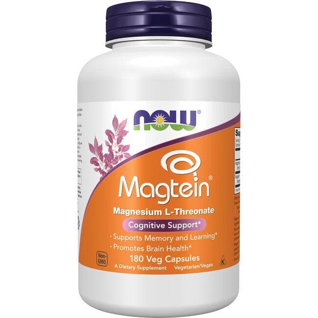 NOW Foods Magtein Magnesium L-Threonate Vitamin | 180 Veg Caps