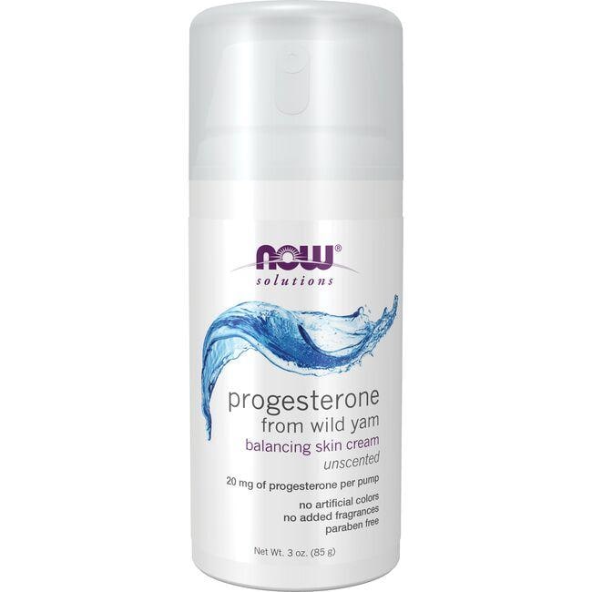 NOW Foods Progesterone from Wild Yam - Unscented Vitamin 3 oz Cream Womens Health