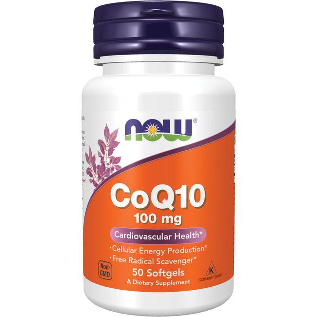 NOW Foods Coq10 Supplement Vitamin | 100 mg | 50 Soft Gels