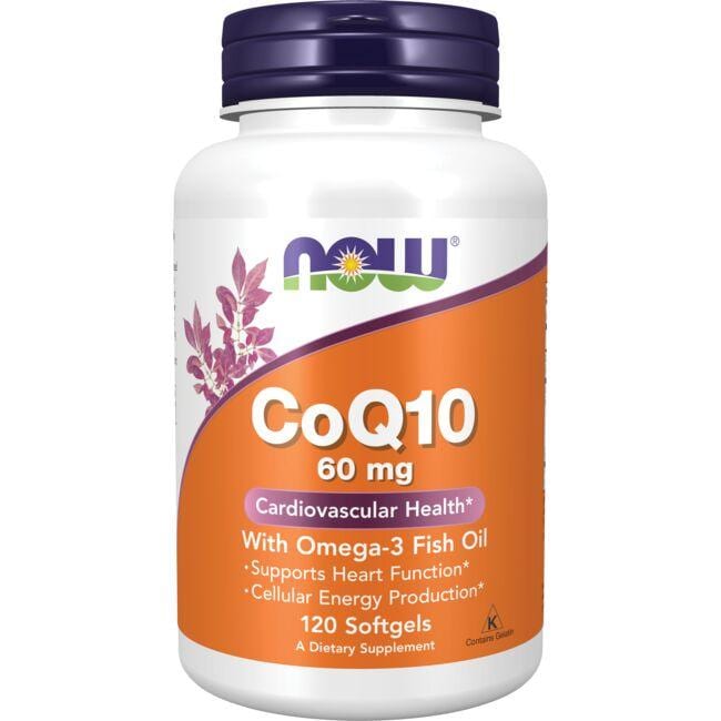 NOW Foods Coq10 Supplement Vitamin | 60 mg | 120 Soft Gels