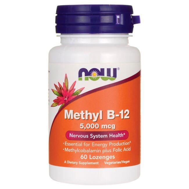 NOW Foods Methyl B-12 Vitamin | 5000 mcg | 60 Loz