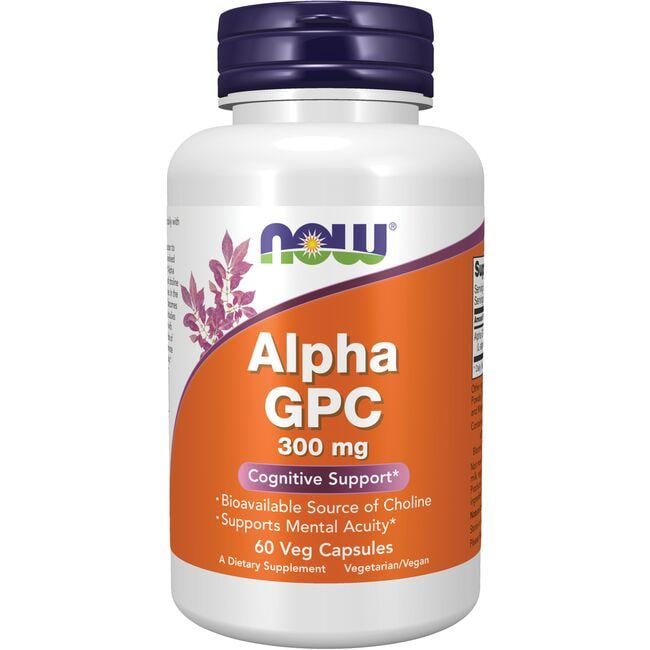 NOW Foods Alpha Gpc Supplement Vitamin 60 Veg Caps