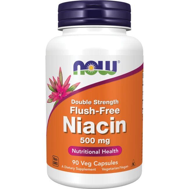 NOW Foods Double Strength Flush-Free Niacin Vitamin | 90 Veg Caps