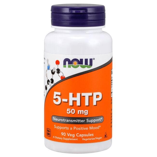 NOW Foods 5-Htp Supplement Vitamin | 50 mg | 90 Veg Caps