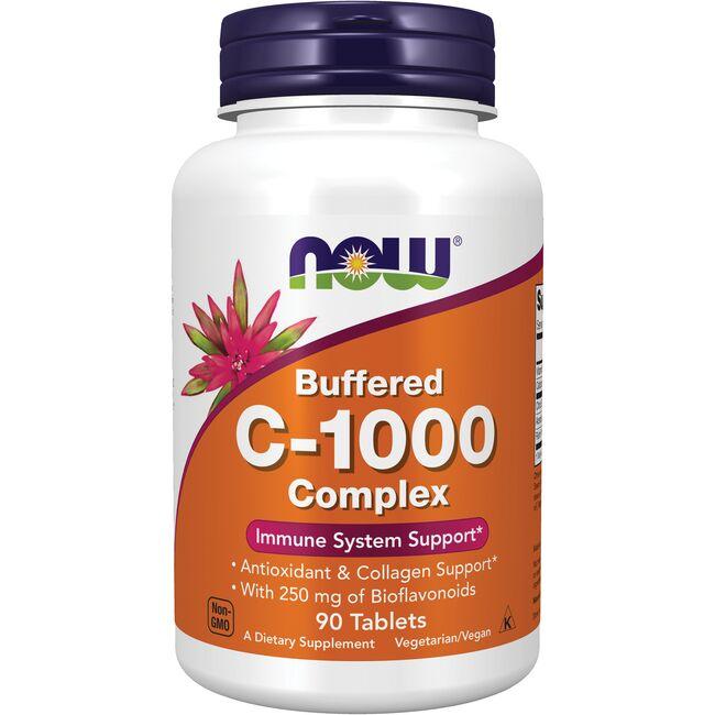 NOW Foods Buffered C-1000 Complex Vitamin 1000 mg 90 Tabs Vitamin C