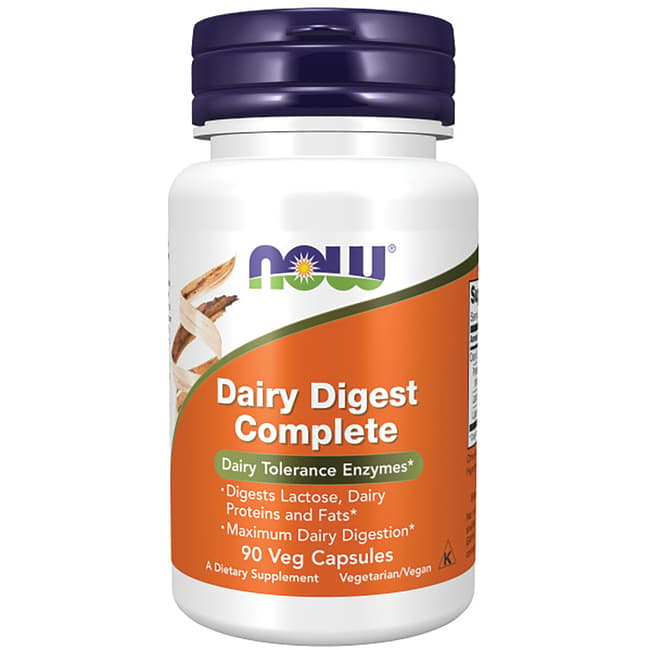 NOW Foods Dairy Digest Complete 90 Veg Caps - Swanson Health Products