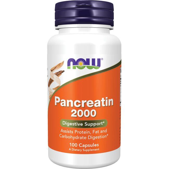 NOW Foods Pancreatin 2000 Supplement Vitamin | 100 Caps