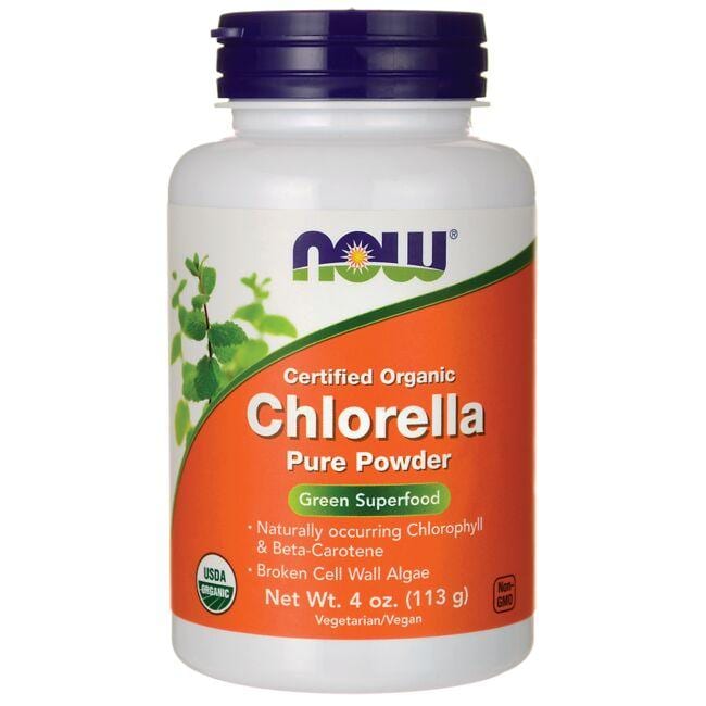 NOW Foods Certified Organic Chlorella Pure Powder | 4 oz Powder