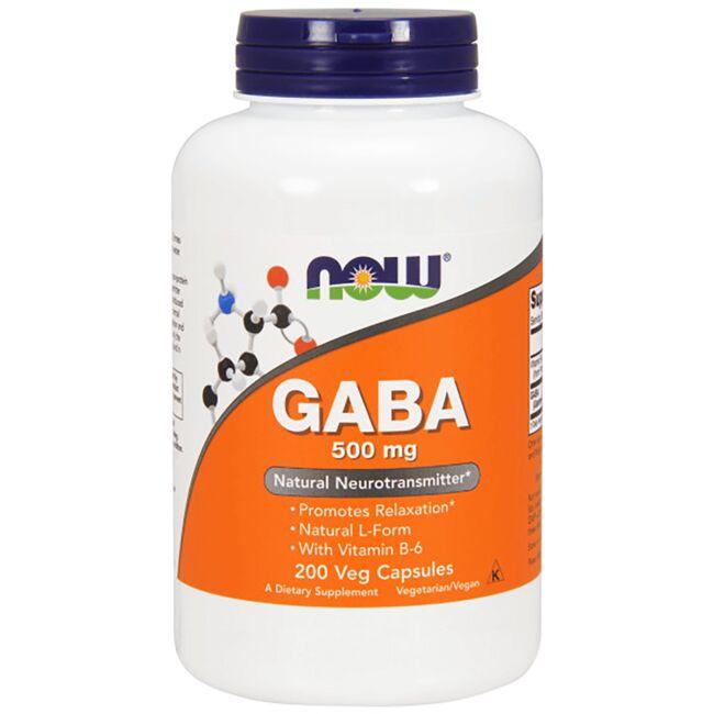 NOW Foods Gaba Supplement Vitamin | 500 mg | 200 Veg Caps