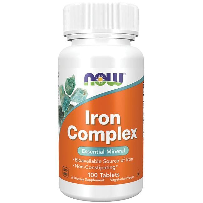 NOW Foods Iron Complex Vitamin | 100 Tabs