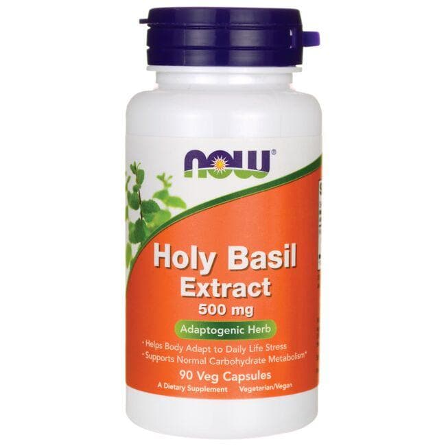 NOW Foods Holy Basil Extract Vitamin | 500 mg | 90 Veg Caps