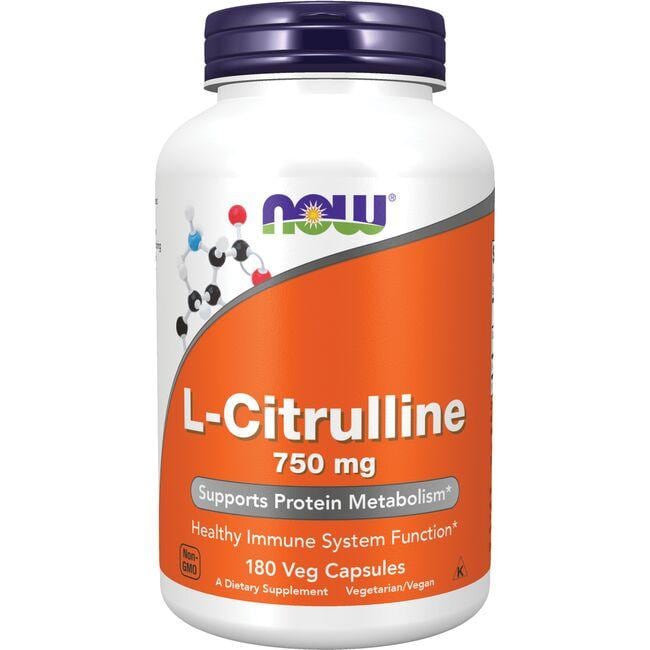 NOW Foods L-Citrulline Vitamin | 750 mg | 180 Veg Caps
