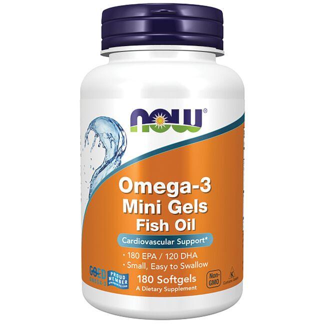 NOW Foods Omega-3 Mini Gels Supplement Vitamin 180 Soft Gels