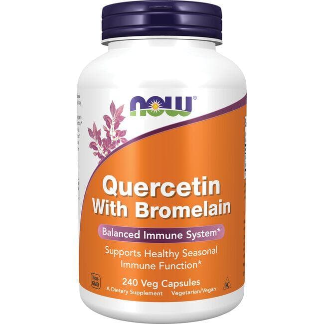 NOW Foods Quercetin with Bromelain Supplement Vitamin | 240 Veg Caps