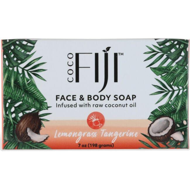 Organic Fiji Coco Face & Body Soap - Lemongrass Tangerine | 7 oz Bars