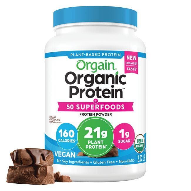 Orgain Organic Protein + 50 Superfoods Powder - Creamy Chocolate | 21 G Protein 32.3 oz Powder