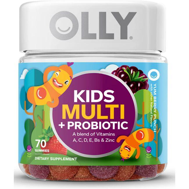 Olly Kids Multi + Probiotic Gummies - Yum Berry Punch Vitamin | 70 Gummies
