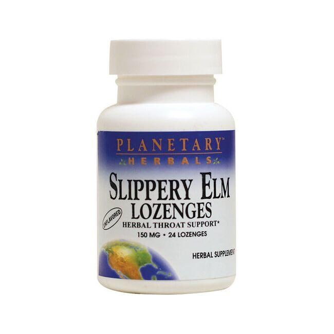 Planetary Herbals Slippery Elm Lozenges - Unflavored Vitamin | 150 mg | 24 Loz