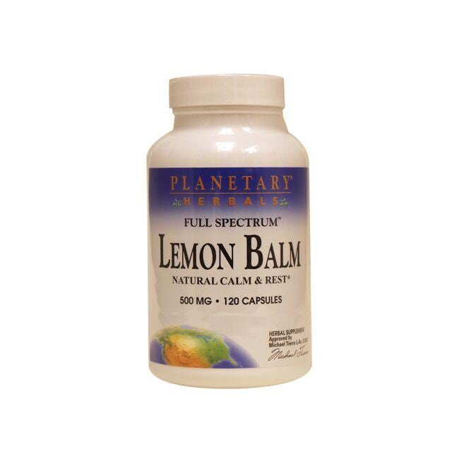 Planetary Herbals Full Spectrum Lemon Balm Vitamin 500 mg 120 Caps