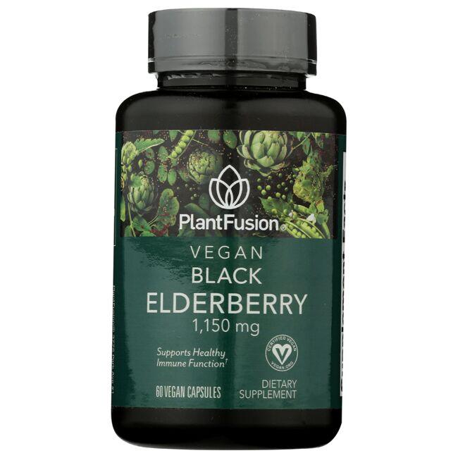 PlantFusion Vegan Black Elderberry Vitamin 1150 mg 60 Vegan Caps