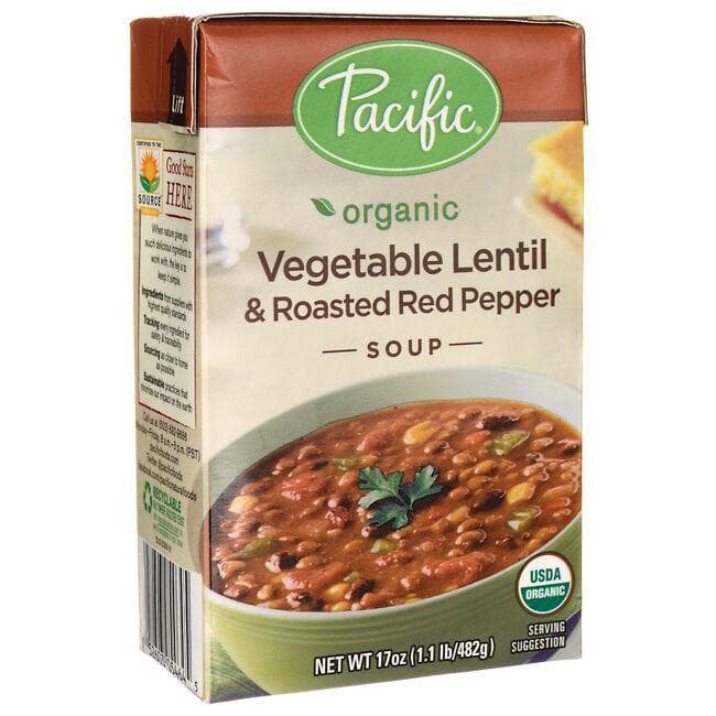 Organic Vegetable Lentil & Roasted Red Pepper Soup